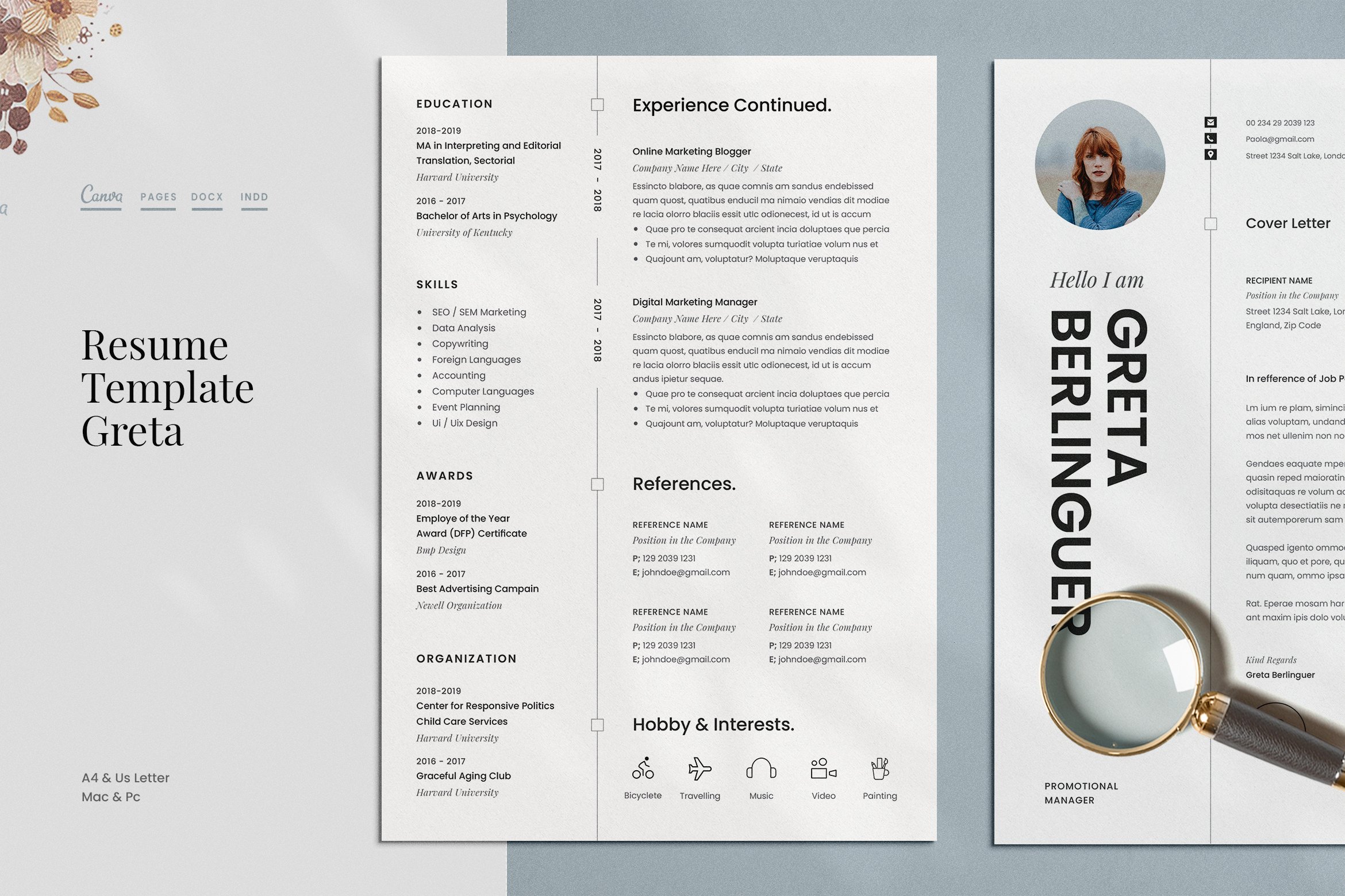 Resume Template Canva preview image.