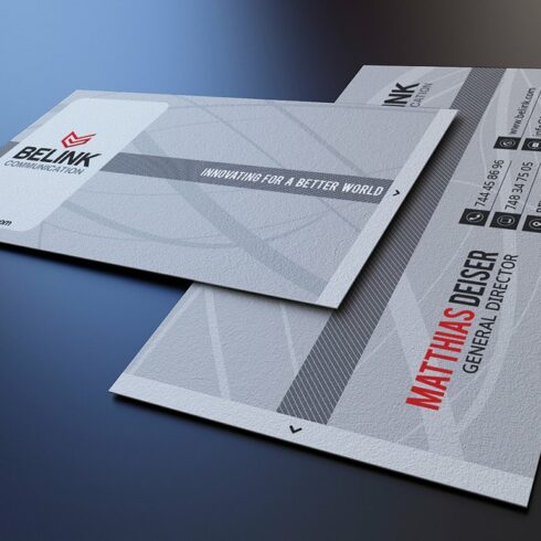 Simple Grey Business Card cover image.