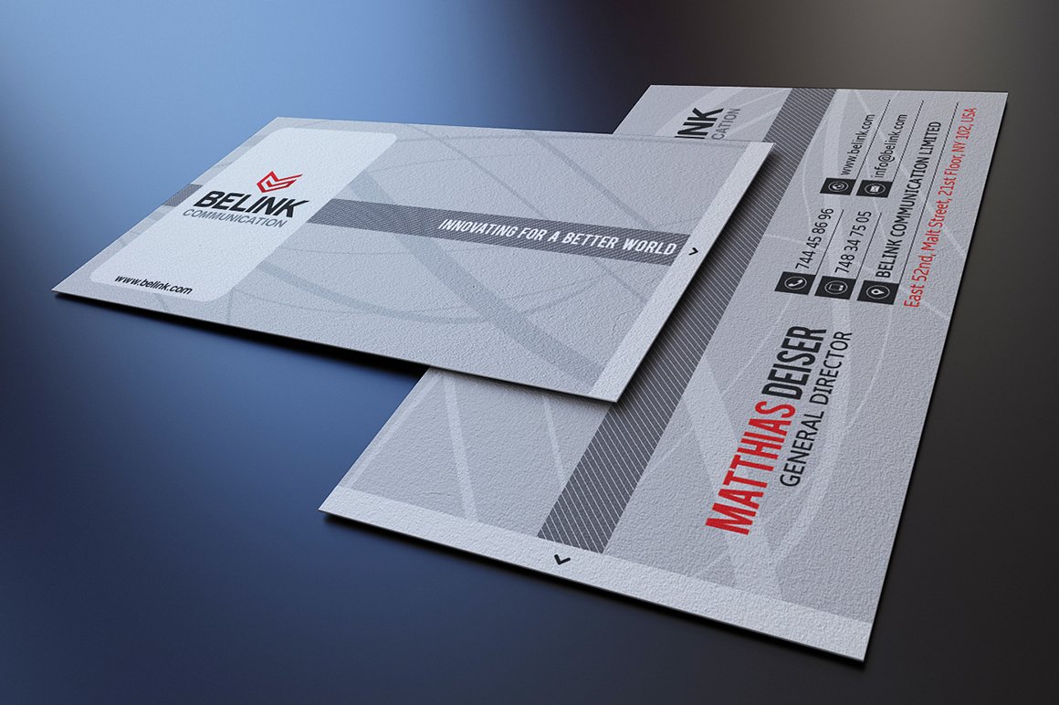 Simple Grey Business Card cover image.