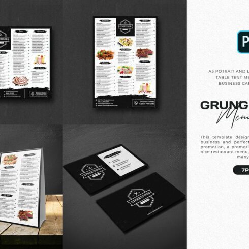 Grunge Food Menu Pack cover image.