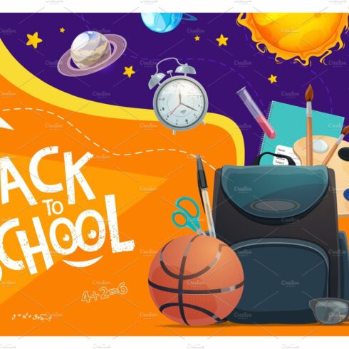 Back to school schoolbag cover image.