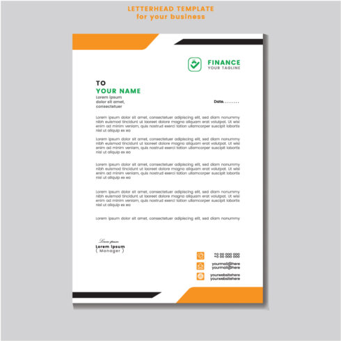 A4 size Letterhead design for your business Flyer Design Template stock illustration cover image.