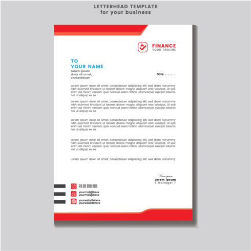 Letterhead template design for your business Flyer Design Template stock illustrationFlyer template cover image.