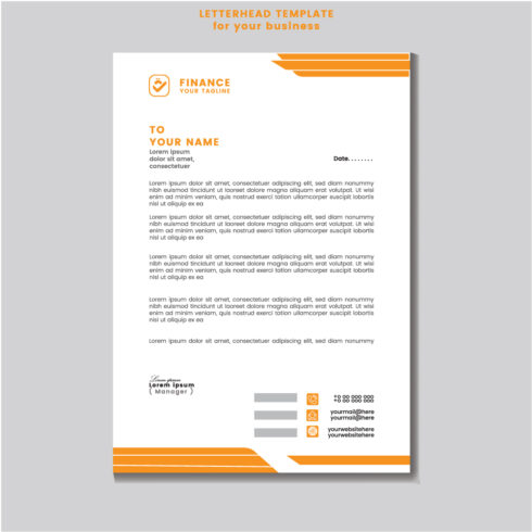 Letterhead template design for your business Flyer Design Template stock illustrationFlyer template cover image.