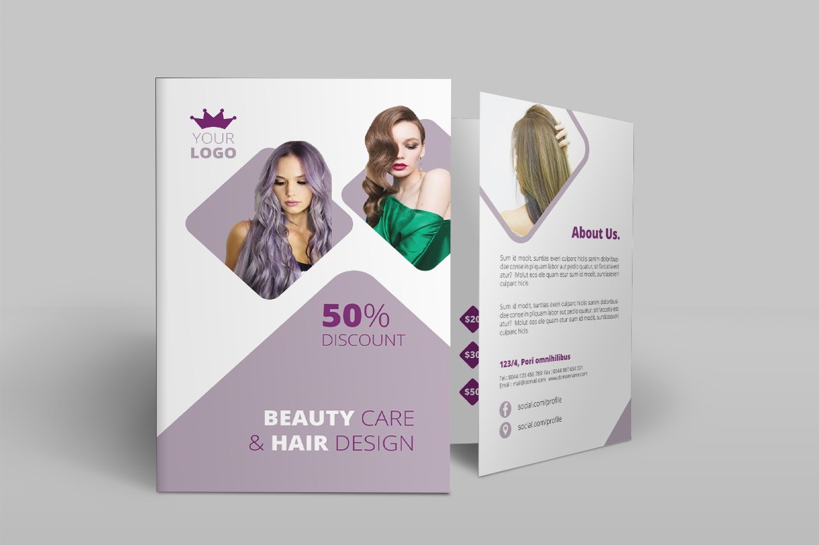 hair style bi fold brochure 28429 301