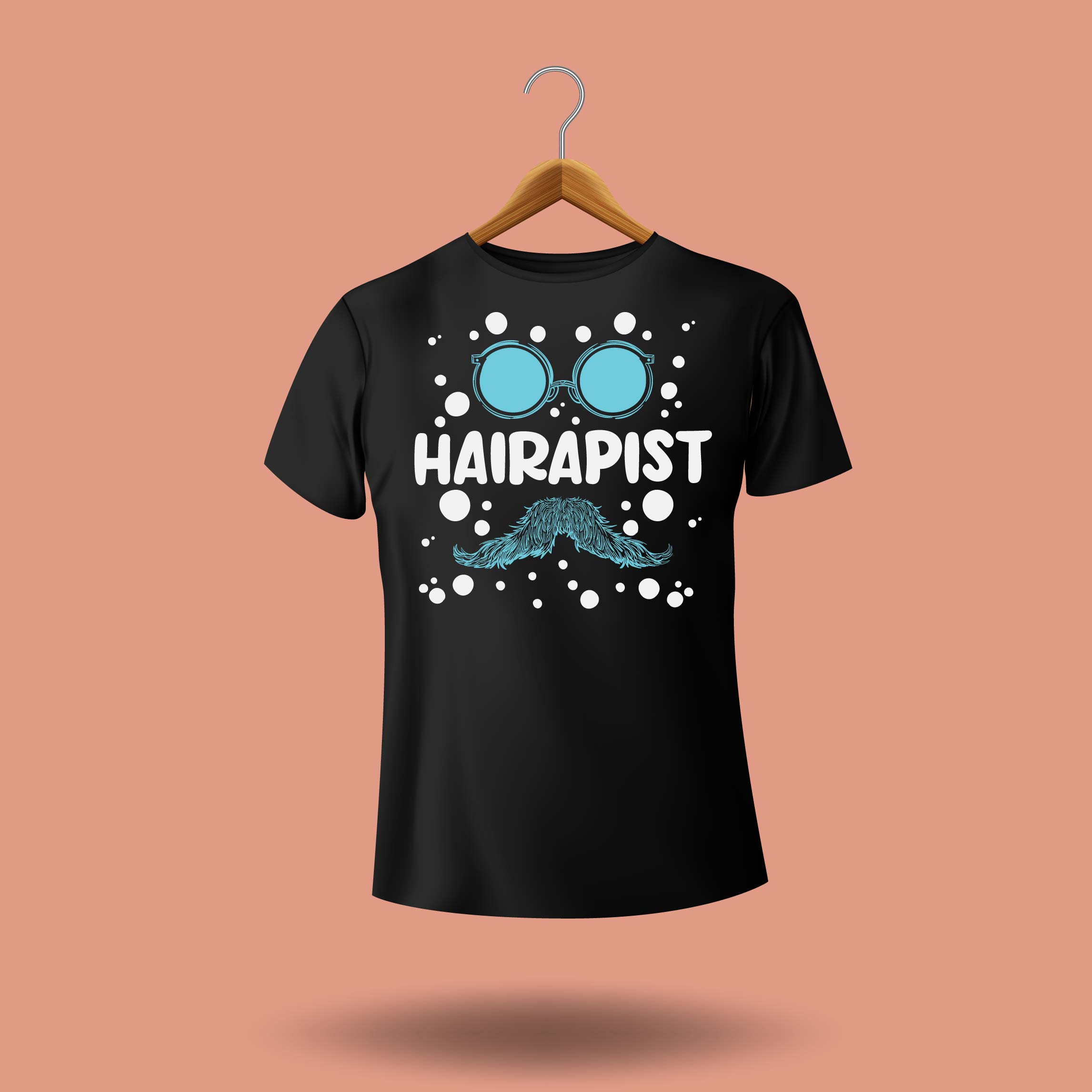 Black t - shirt with the words harrapist printed on it.