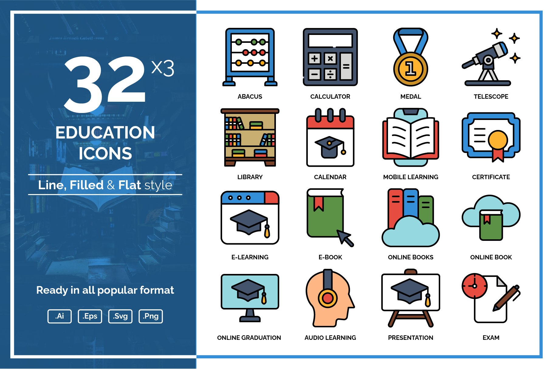 Education Icons Set cover image.