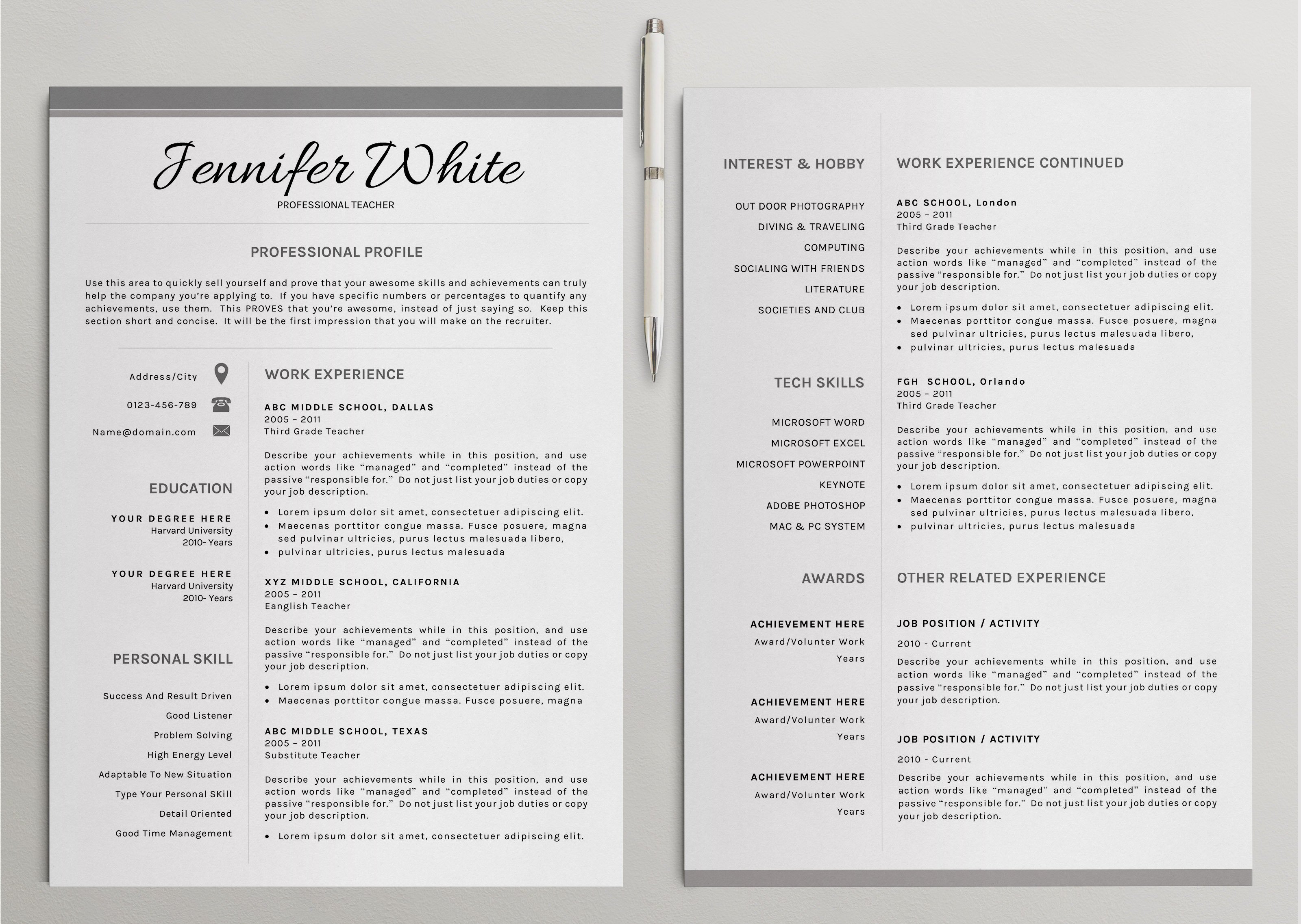 Professional Resume Templates preview image.