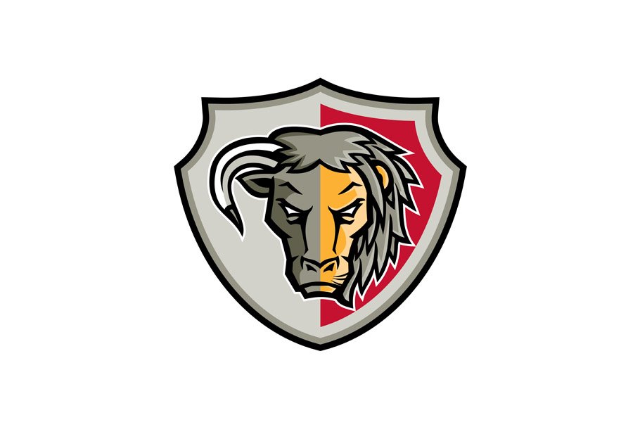 Half Bull Half Lion Head Crest cover image.