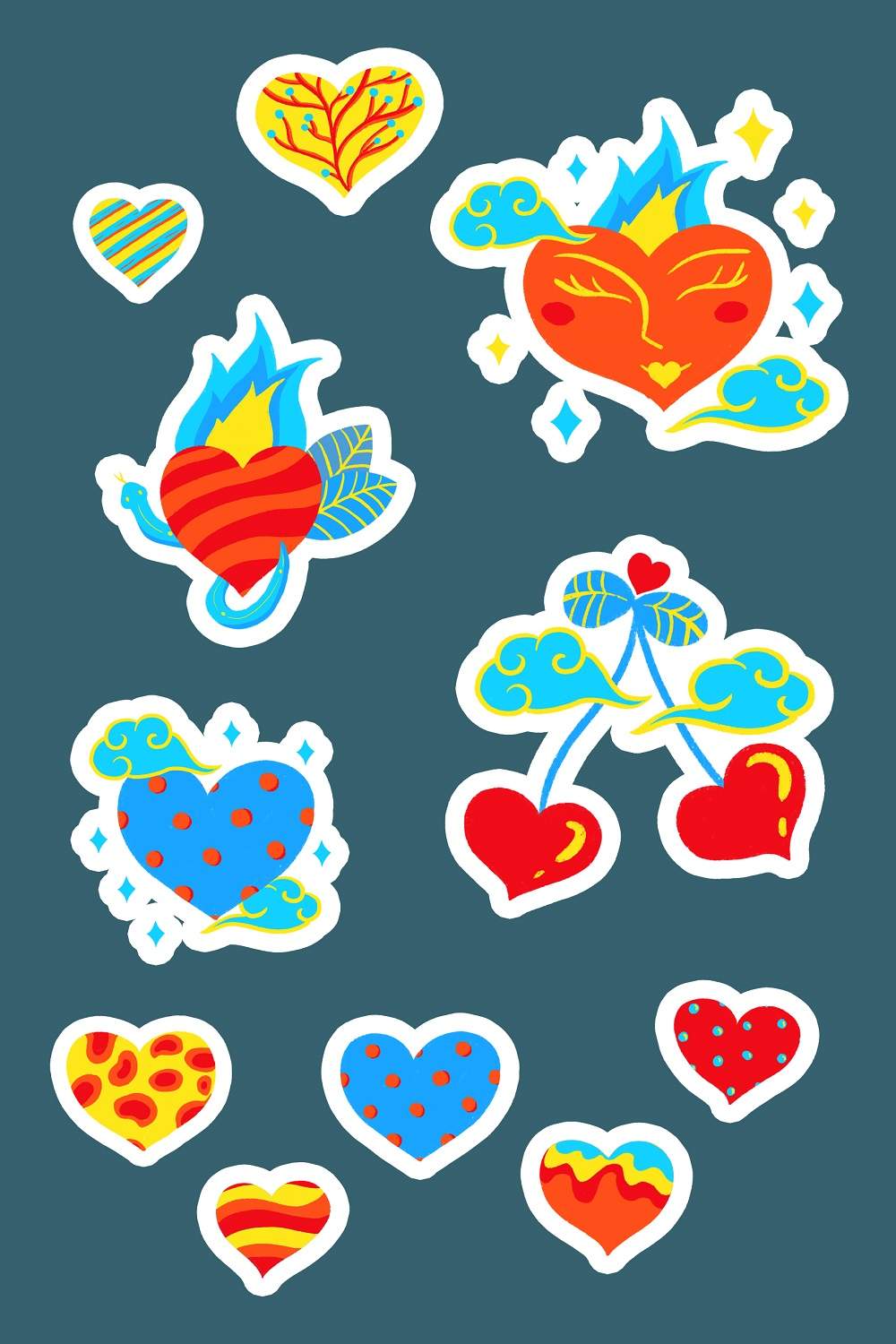 In LOVE Sticker Printable pinterest preview image.