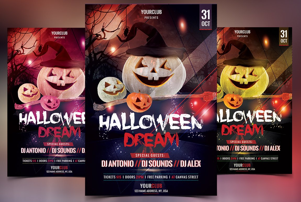 Halloween Dream - PSD Flyer cover image.