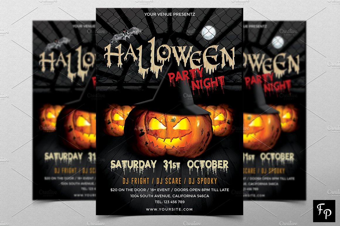 Halloween Party Flyer cover image.