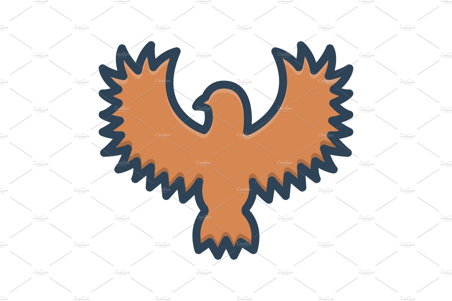 Hawk peregrine color icon cover image.