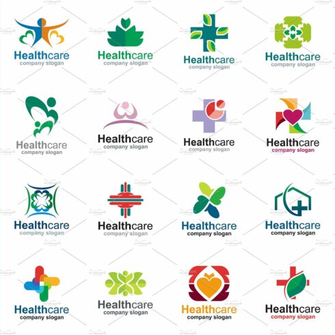 20 Logo Health Care Templates Bundle cover image.