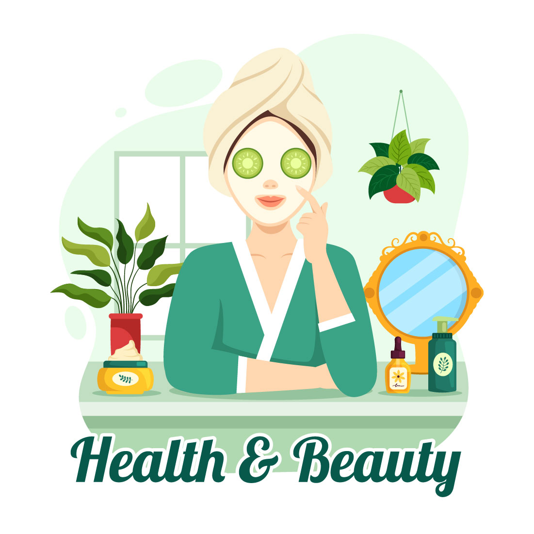 17 Beauty and Health Illustration preview image.