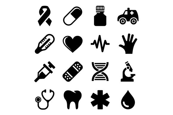 Medical and Health Icons Set cover image.