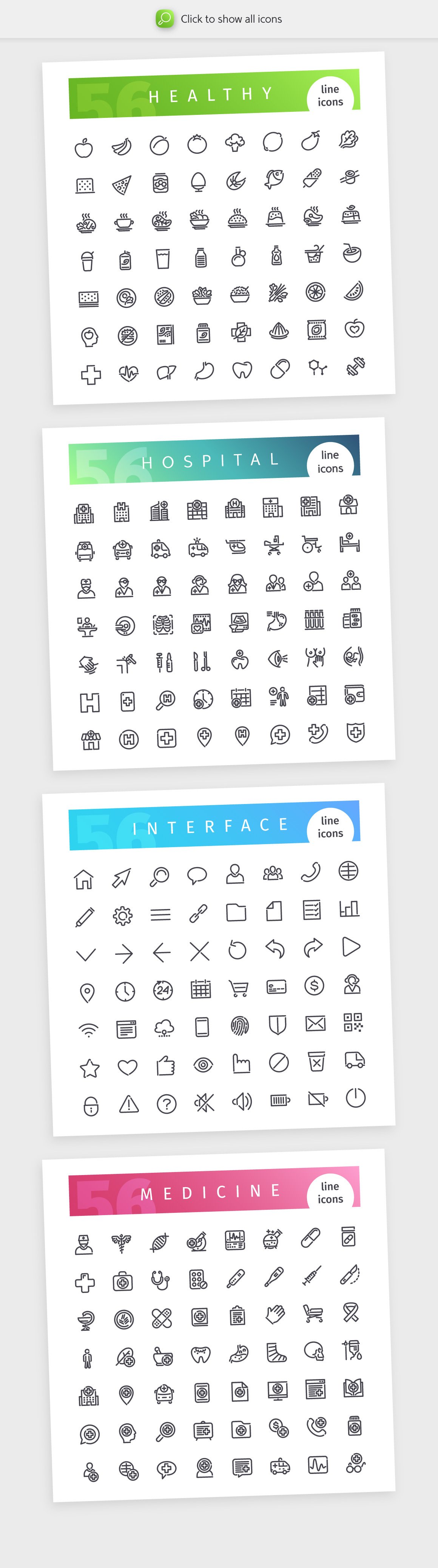 health line icons bundle3 921