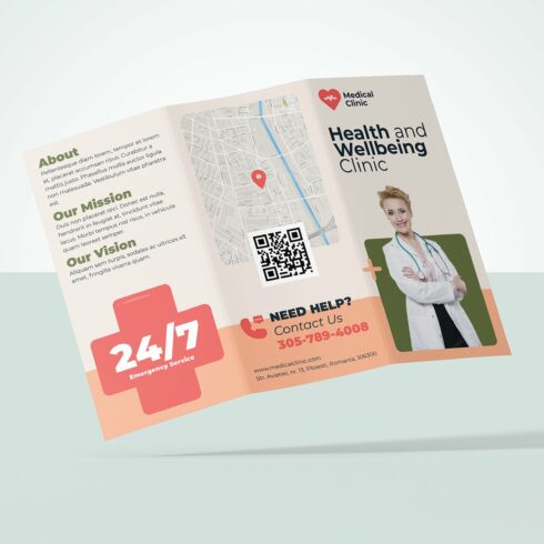 Healthcare Trifold Brochure cover image.