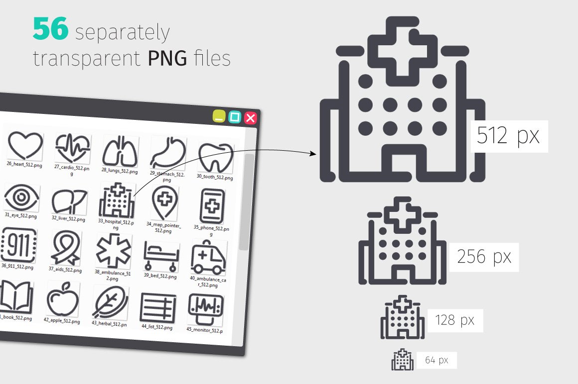 healthcare line icons set3 781