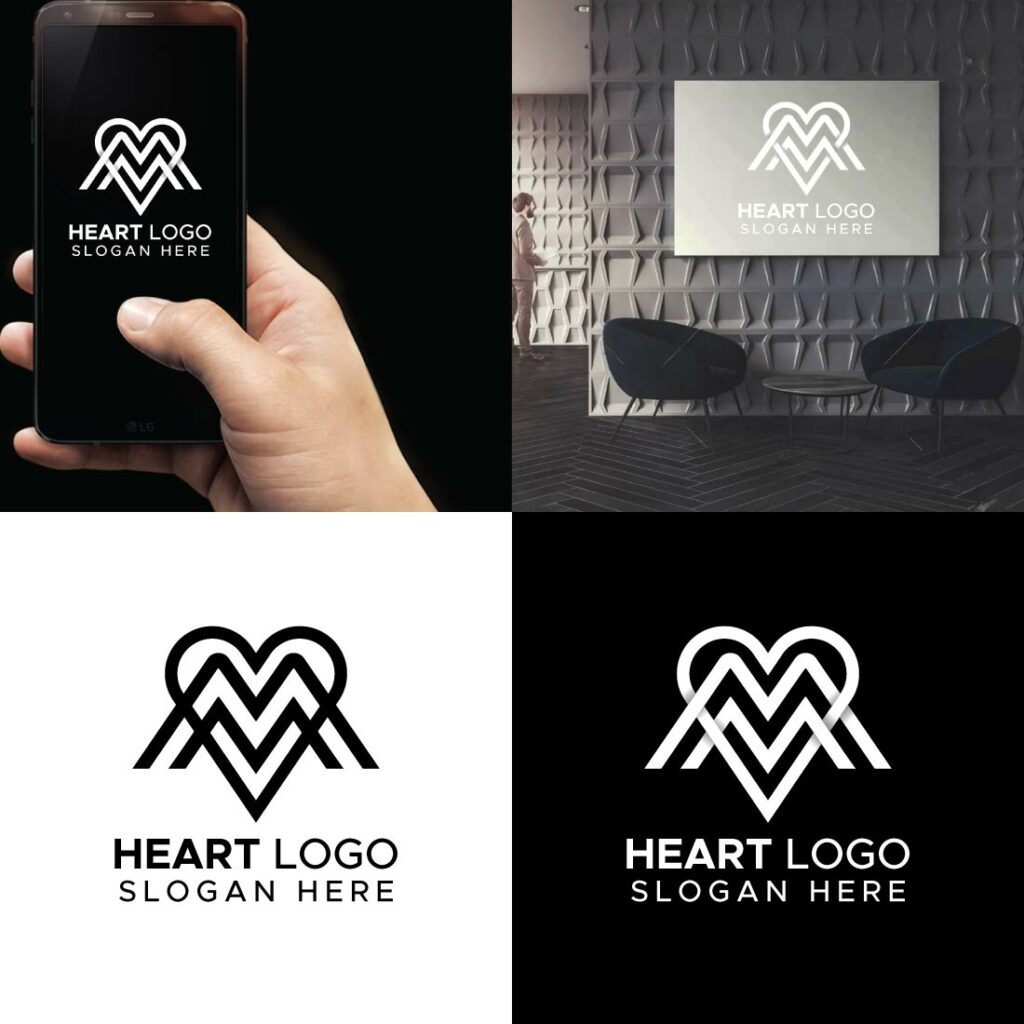 Letter M With heart logo icon design template elements - MasterBundles