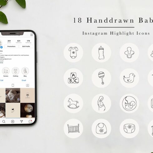 Baby Instagram Story Cover Icons cover image.