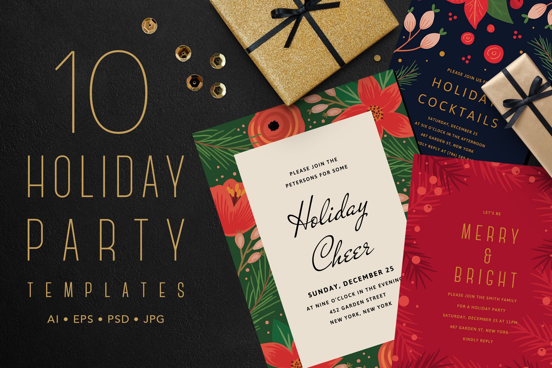 HOLIDAY PARTY TEMPLATES cover image.