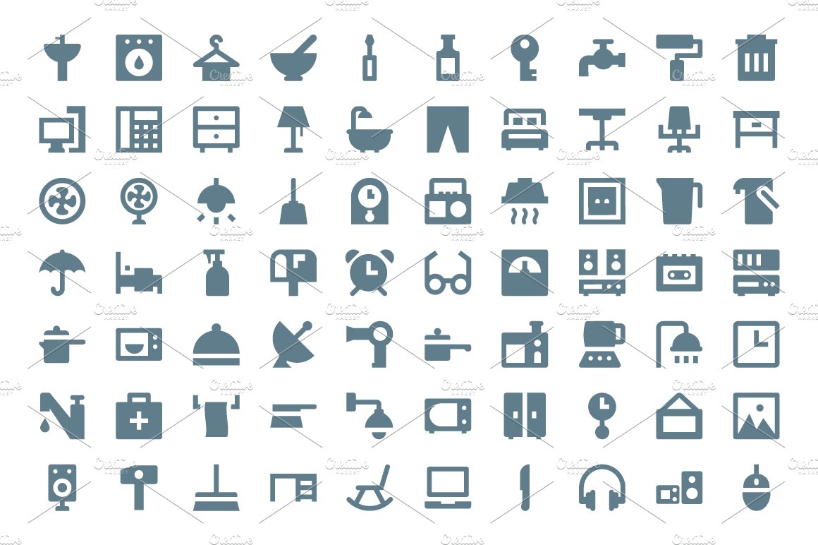 275+ Home Appliances Material Icons preview image.