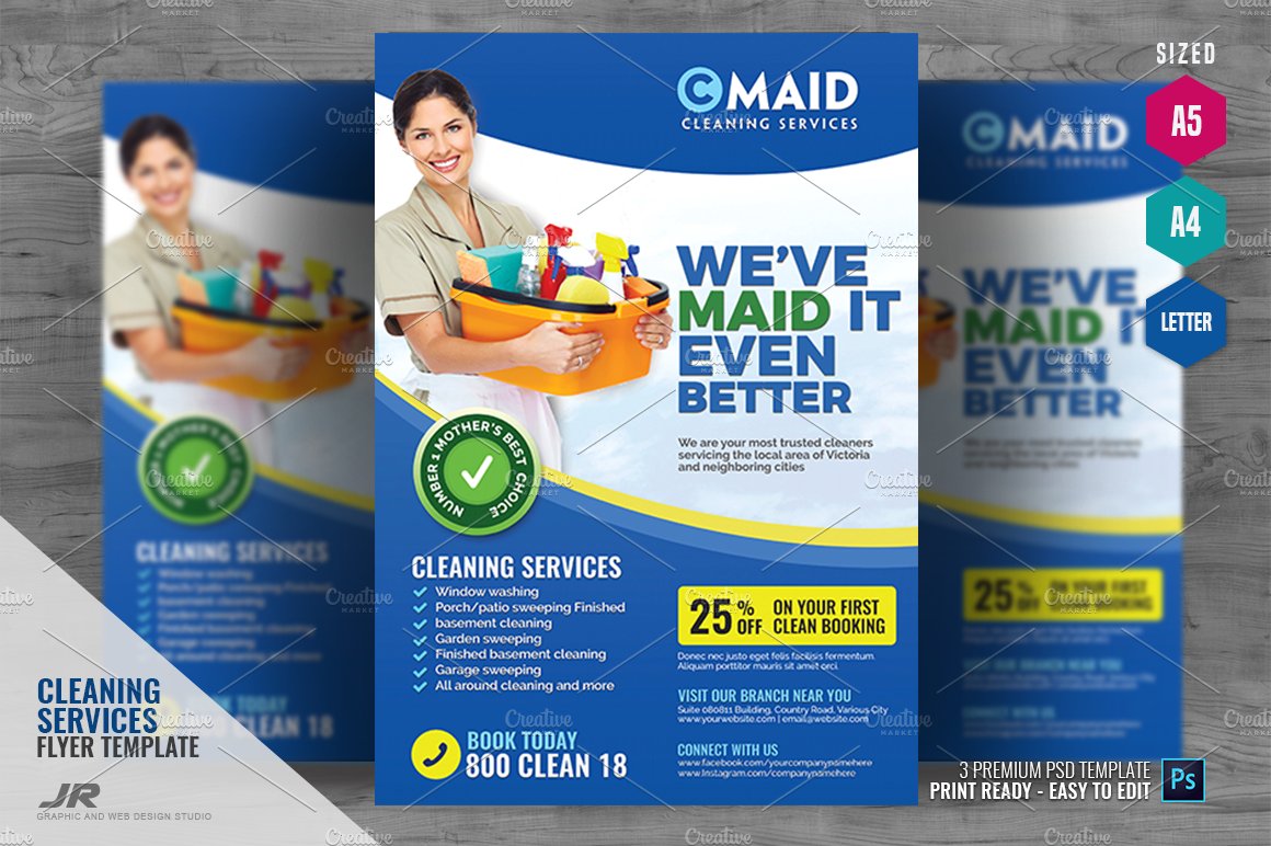 Commercial Cleaning Services Flyer cover image.