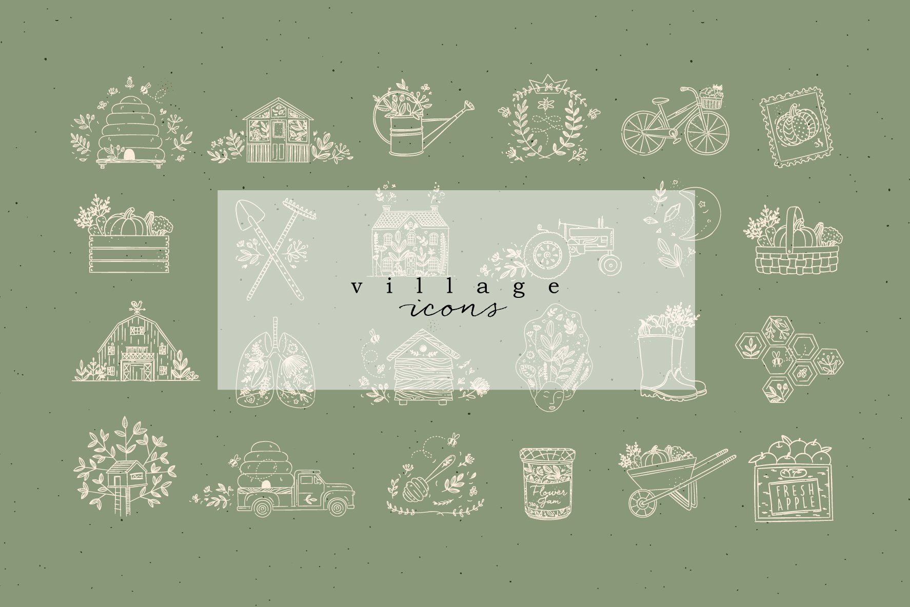 Village Graphic Icons cover image.