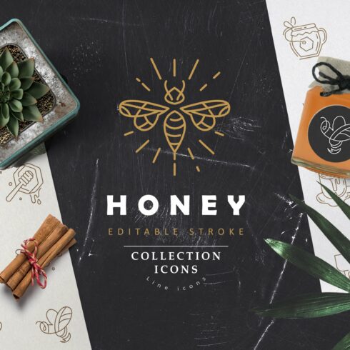 Honey icons & logos cover image.