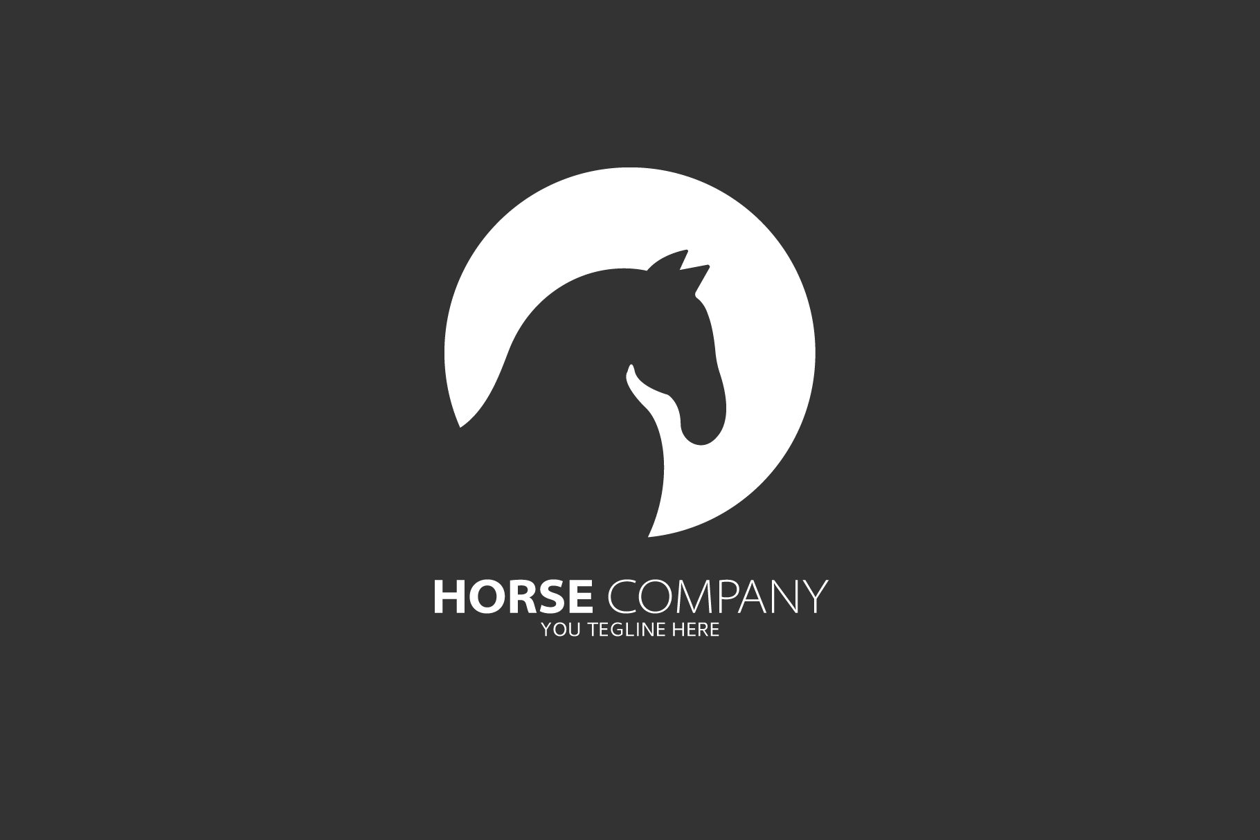 horse company logo gray 439