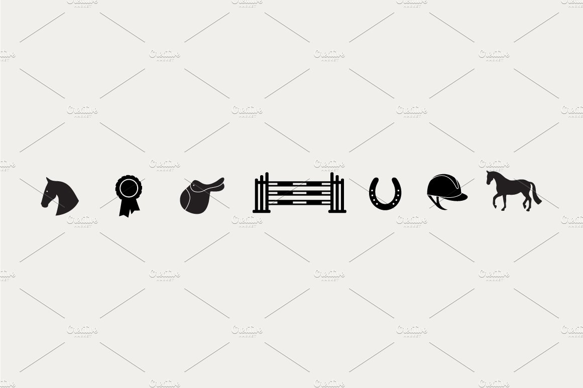 Horse Icon Vector Set cover image.