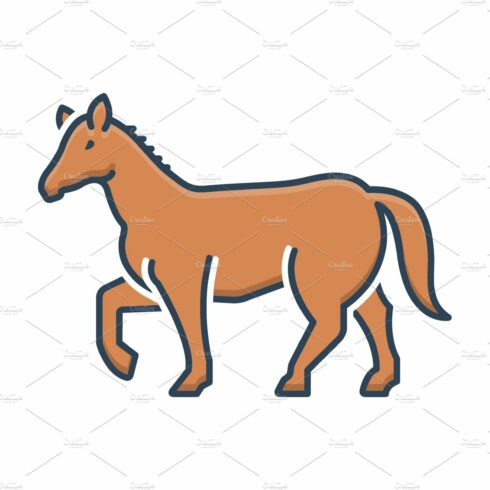 Horse running icon cover image.