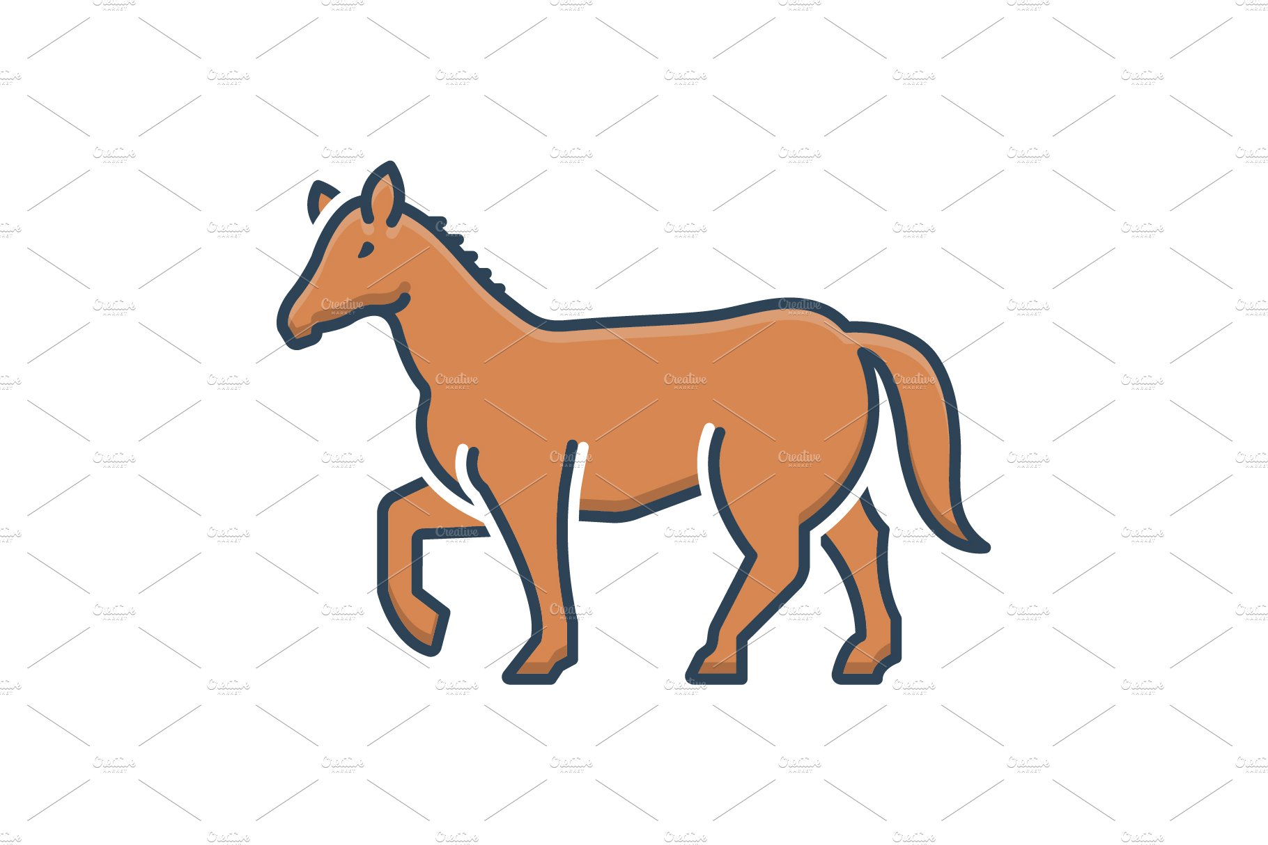 Horse running icon cover image.