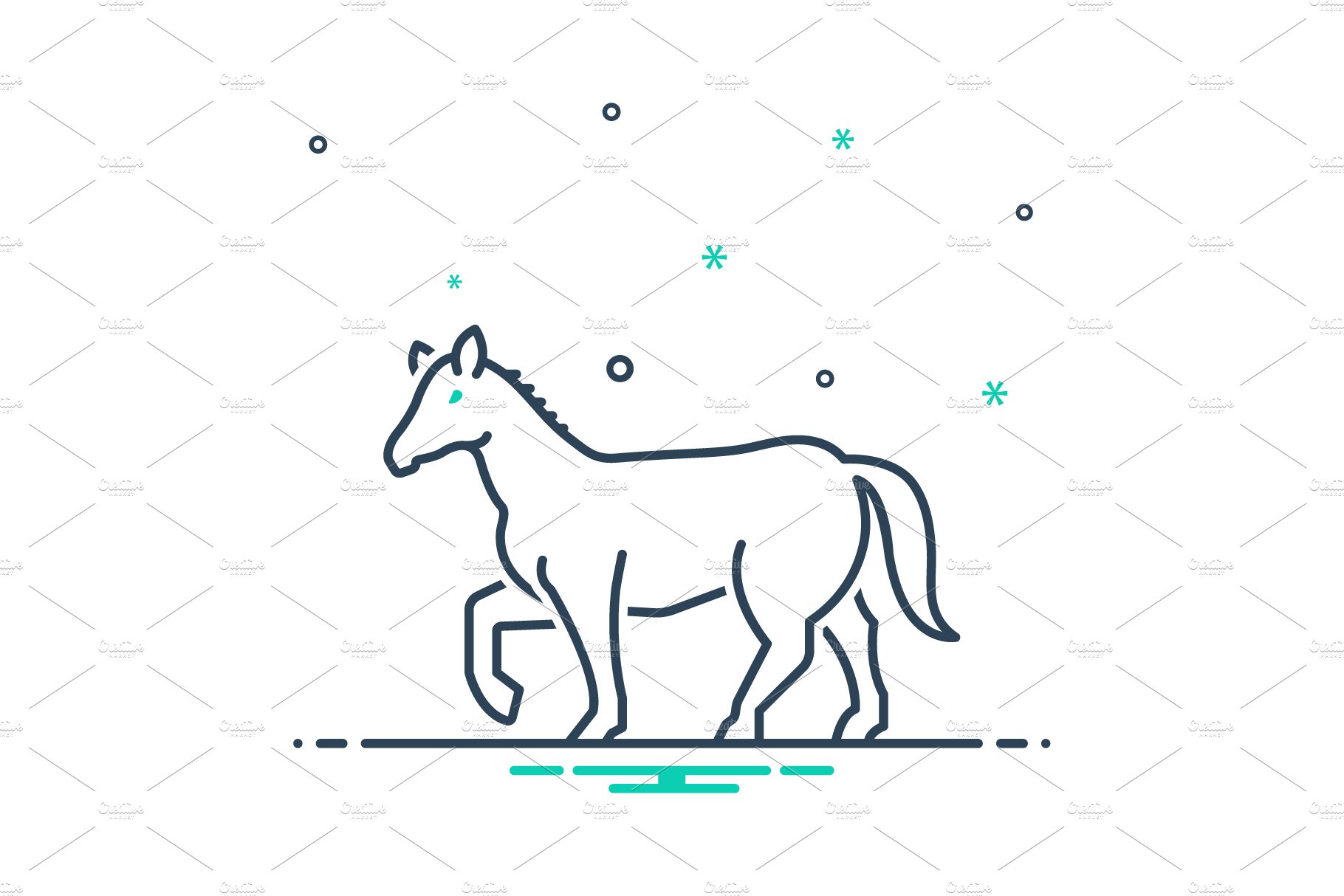 Horse running icon cover image.