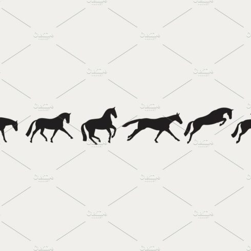 Horse Silhouette Vector Drawings cover image.