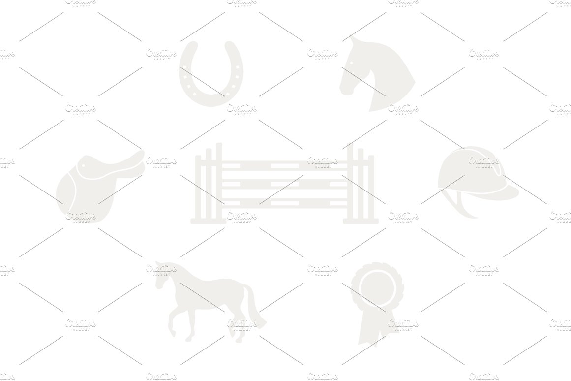 Horse Icon Vector Set preview image.