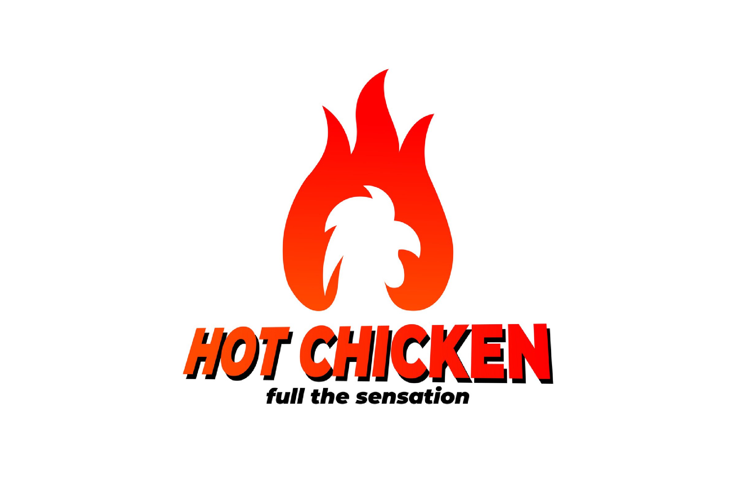 hot chicken logo. chicken spicy cover image.