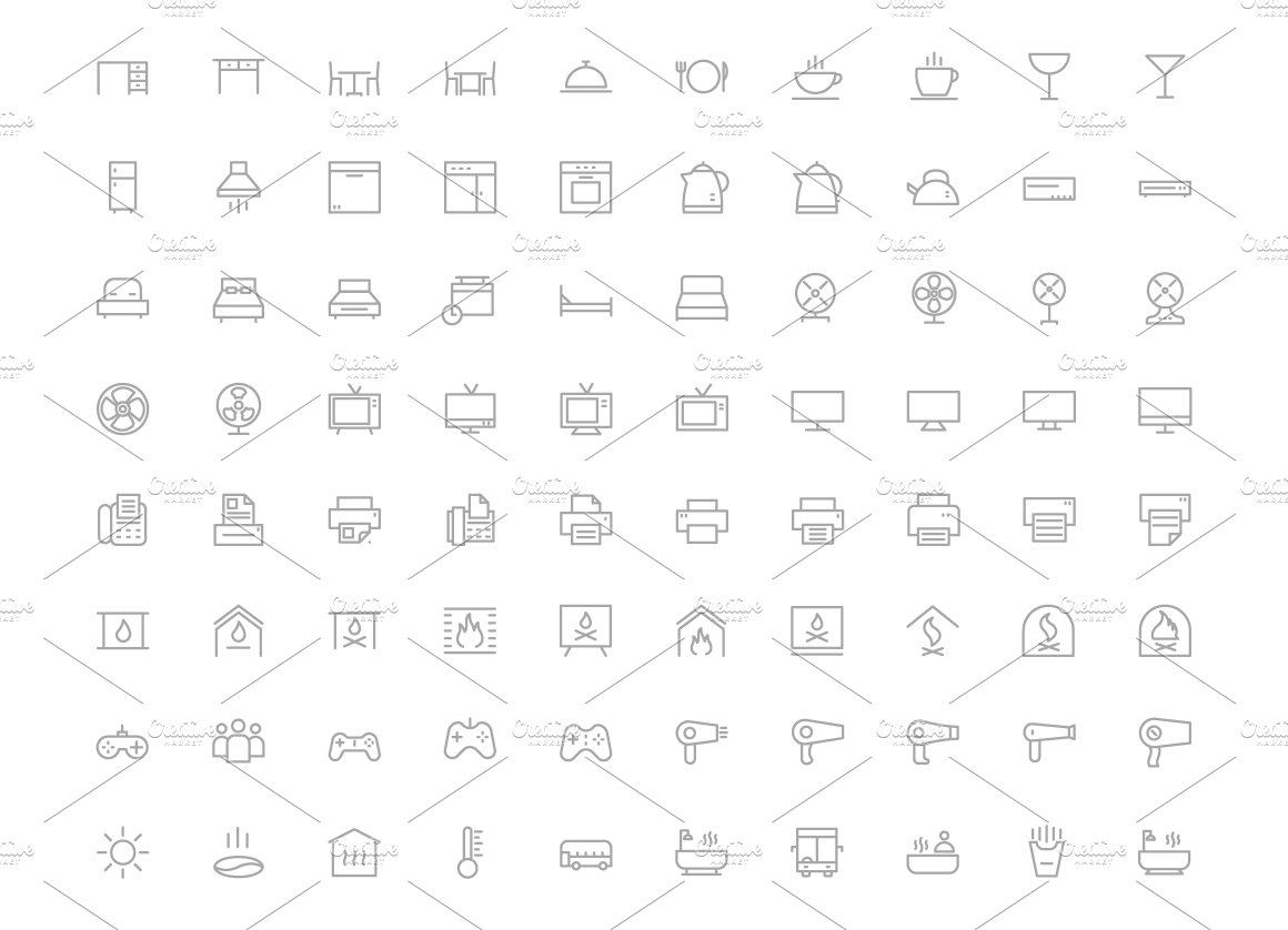 475+ Hotel Outline Icons preview image.