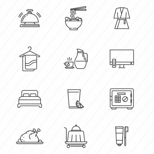 Hotel & Restaurant Icons cover image.