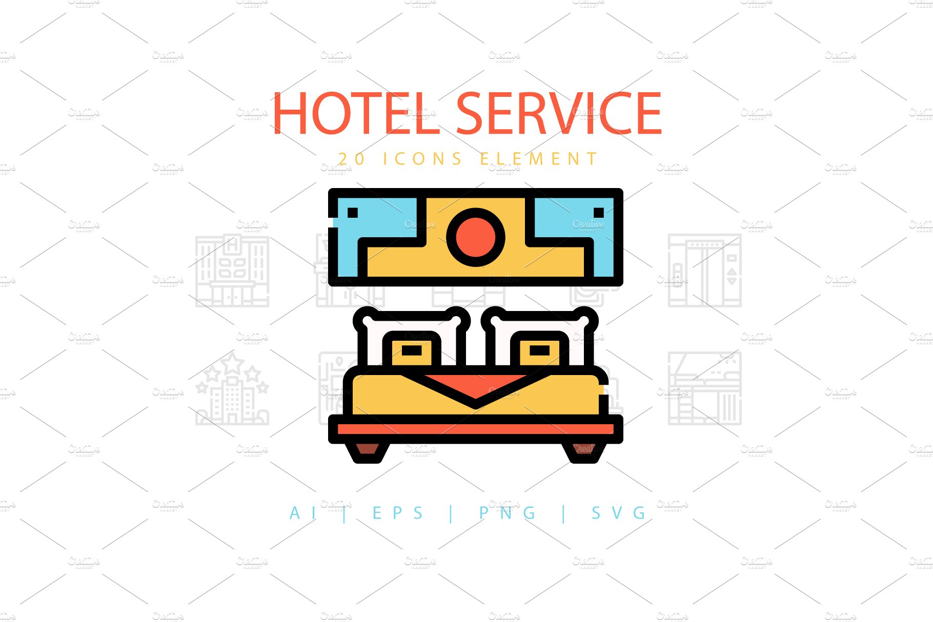 HOTEL SERVICE ICONS PACKS cover image.