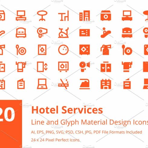 220 Hotel Services Material Icons cover image.