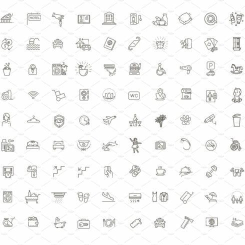 Hotel services icons cover image.
