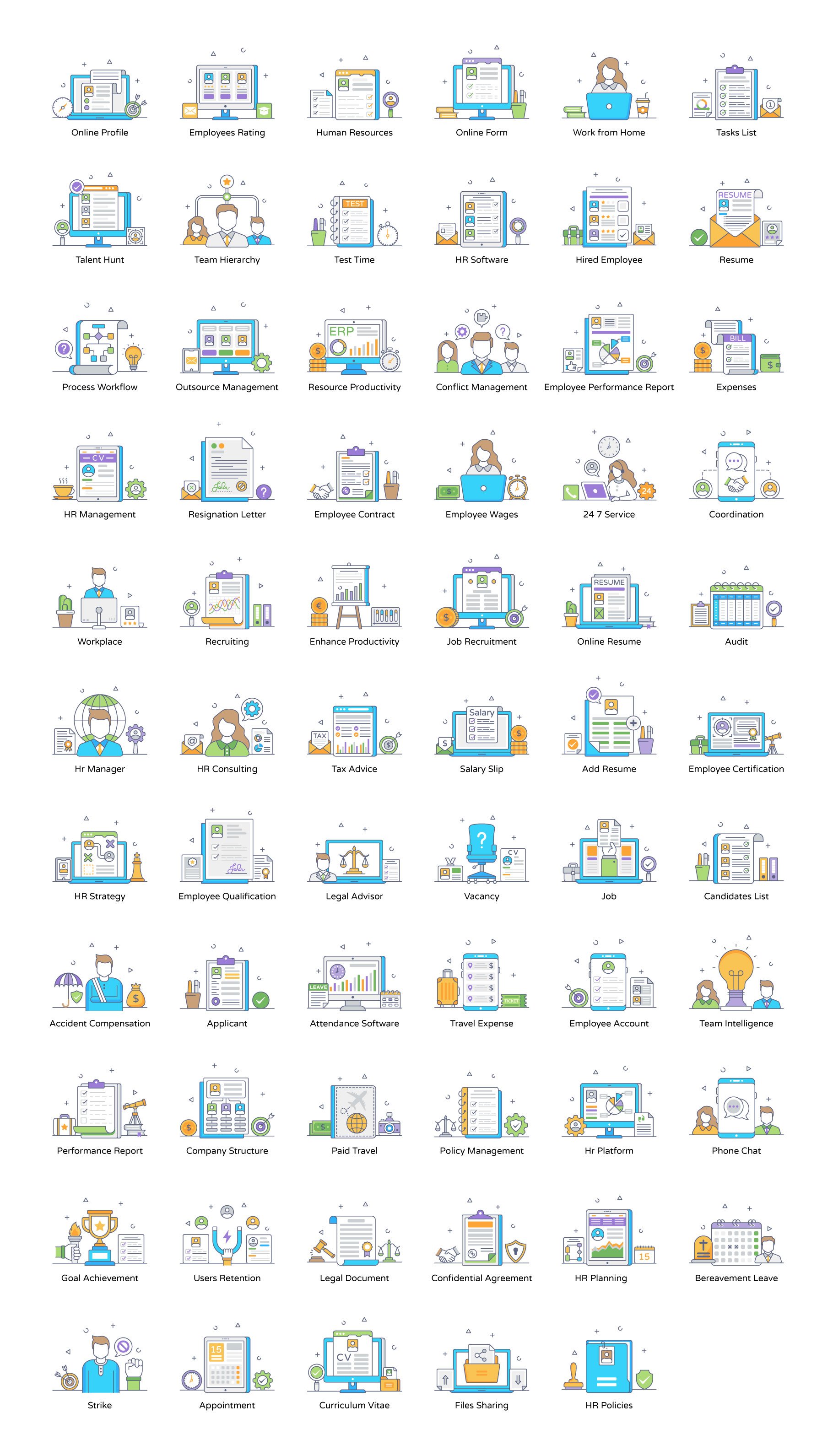 human resource icons full preview 663