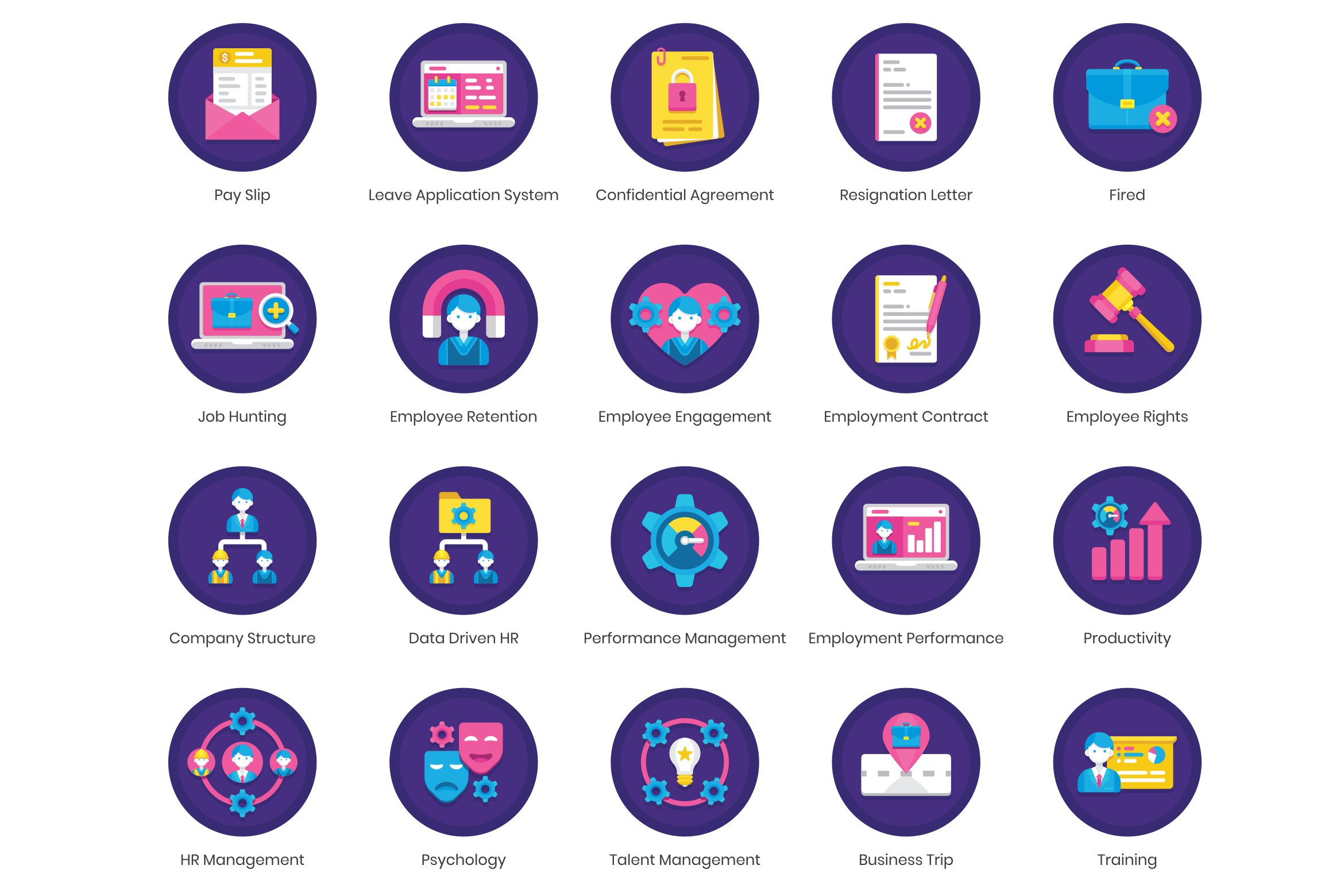 human resources icons cm 28229 198