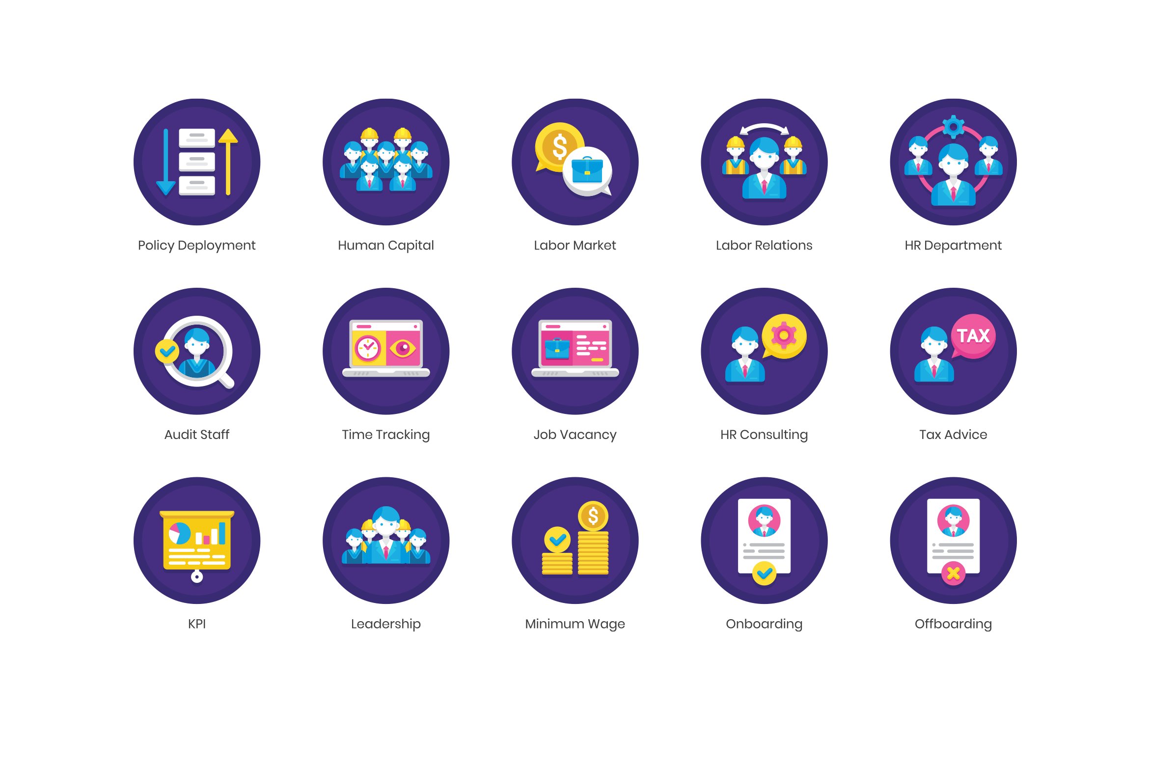 human resources icons cm 28429 168