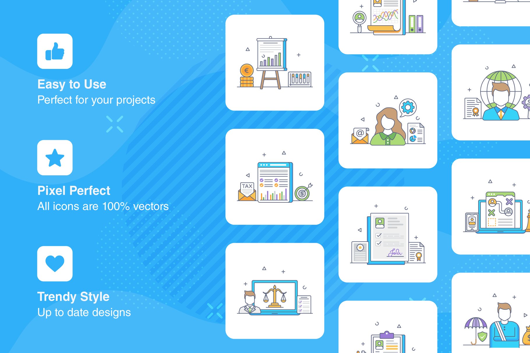 Human Resources Flat Outline Pack preview image.