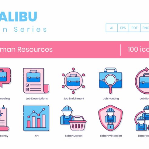 100 Human Resources Icons - Malibu cover image.