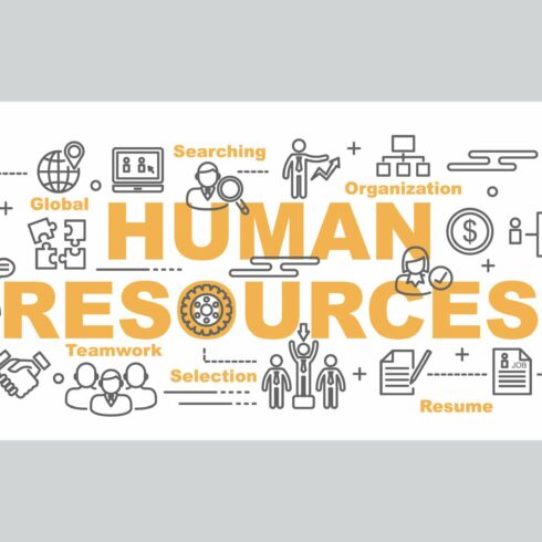 Human Resources Outline Icons Banner cover image.