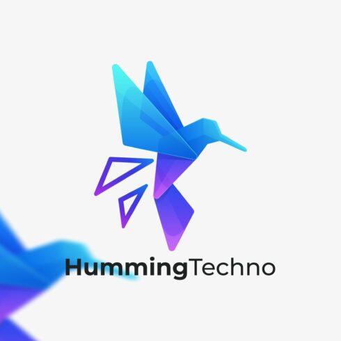Humming Bird Gradient Colorful Logo cover image.